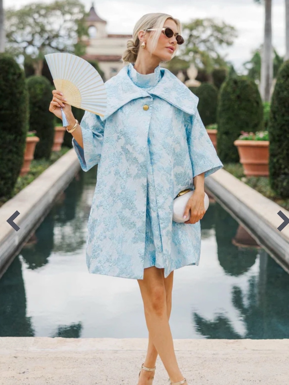 “Best Days Are Here” Light Blue Brocade
Jacket